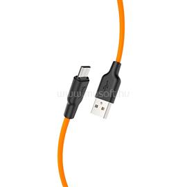 HOCO X21 szilikon töltőkábel Micro USB 1m, narancssárga HC711908 small