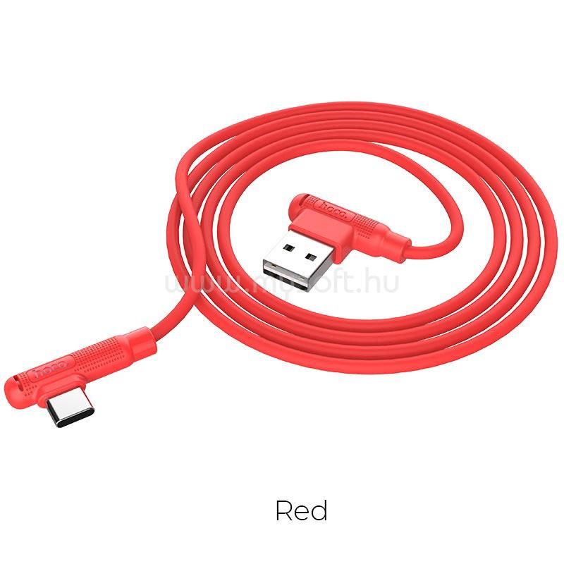 HOCO X46 Type-C / USB kábel piros 90 fokos