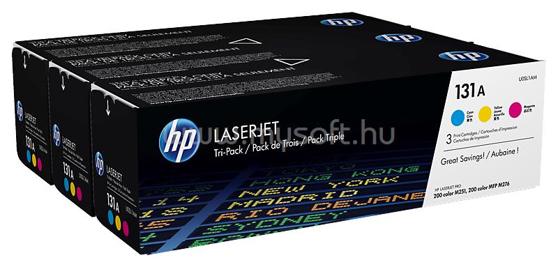 HP 131A Eredeti cián/bíbor/sárga LaserJet multipakk tonerkazetták (3x1800 oldal)