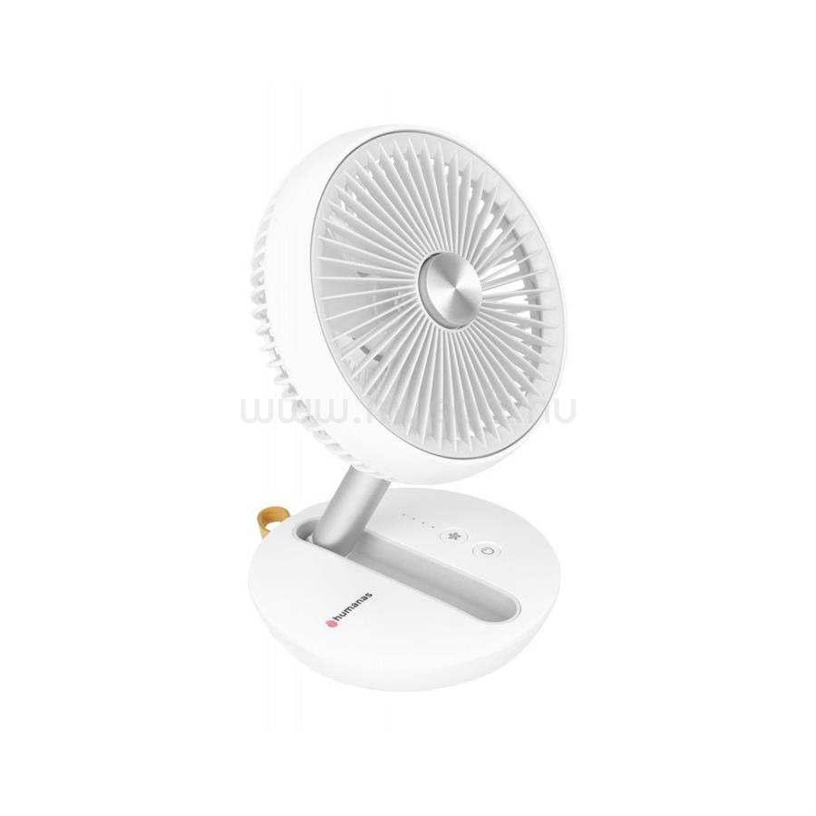 HUMANAS CoolAir F01 vezeték nélküli ventilátor, 15 órás működési idő, 180° dőlésszög, USB-C, 4 teljesítmény fokozat