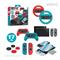 HYPERKIN ARMOR3 Nintendo Switch/OLED Party csomag (Üvegfólia + Thumb Grips + Szilikon tokok) M07532 small