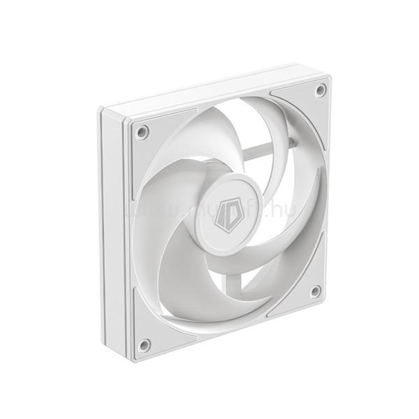 ID-COOLING AS-120-W 12cm ház hűtőventilátor (27,2dB, max. 98,54 m3/h, 4pin, PWM, 12cm, fehér)