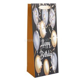 IRIS boros fekete/arany happy birthday papírtasak 12*36 IRIS_371772 small