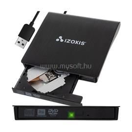 IZOXIS külső CD/DVD író beépített USB 3.0 kábellel IZOXIS_24351 small