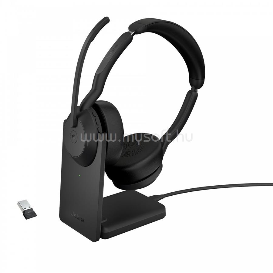 JABRA Evolve2 55 - Link390a MS Stereo headset with Charging Stand