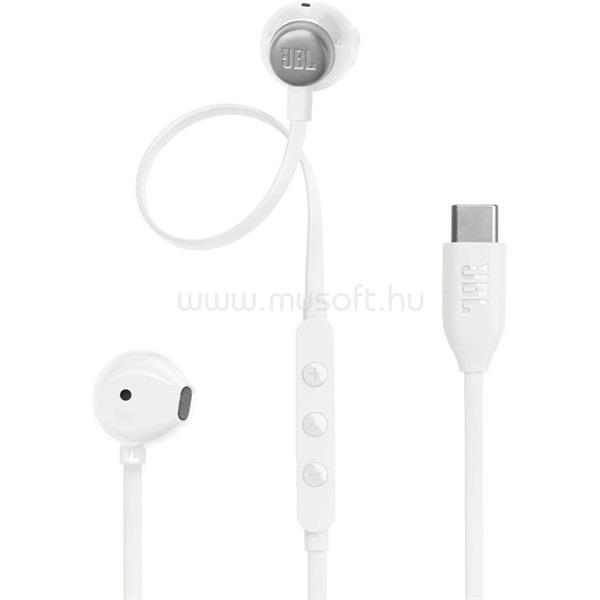 JBL T 305 C BLU vezetékes USB C mikrofonos fülhallgató (fehér)