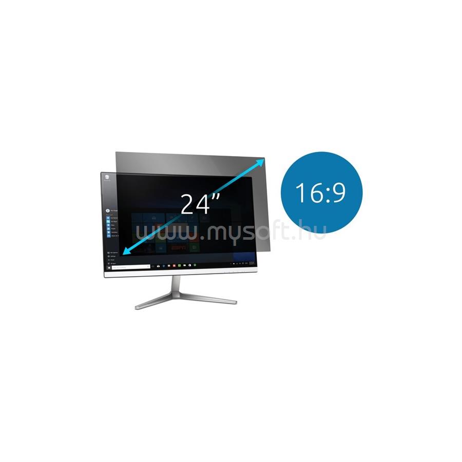 KENSINGTON Monitorszűrő (Privacy Screen Filter for 24" Monitors 16:9 - 2-Way Removable)