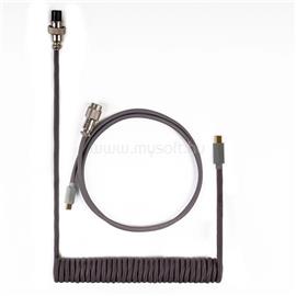 KEYCHRON Coiled Aviator USB-C M/M adatkábel 0.9m szürke (+USB-C - USB-A adapter) CAB-G small