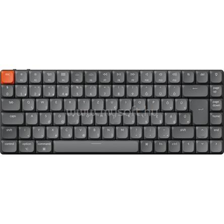 KEYCHRON K3 Max Hot Swappable RGB Brown Switch vezeték nélküli billentyűzet (magyar, szürke)