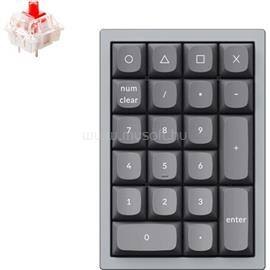 KEYCHRON Q0 Swappable RGB Gateron G Pro Red mechanikus vezetékes numerikus billentyűzet (szürke) Q0-D1 small