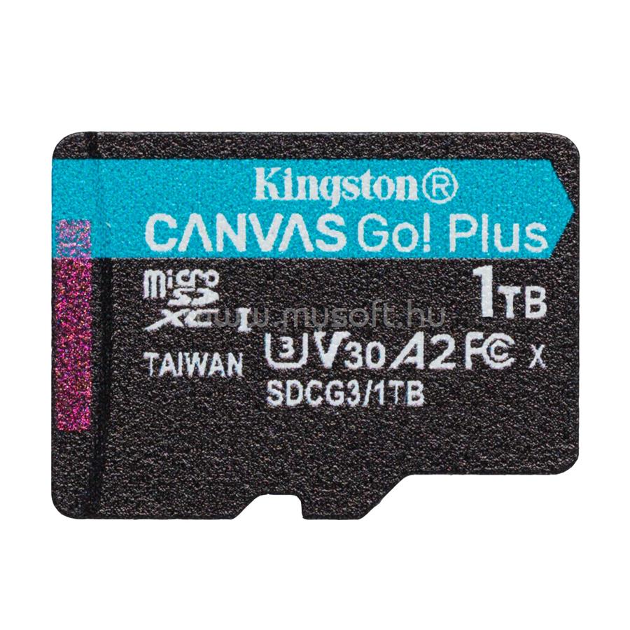 KINGSTON Canvas Go Plus microSDXC 1TB Class10 UHS-I U3 V30 A2 memóriakártya