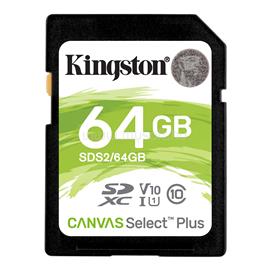 KINGSTON Canvas Select Plus SDXC 64GB Class 10, UHS-I, U1 V10 memóriakártya SDS2/64GB small