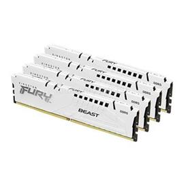 KINGSTON DIMM memória 4X16GB DDR5 5600MHz CL40 FURY BEAST WHITE XMP KF556C40BWK4-64 small