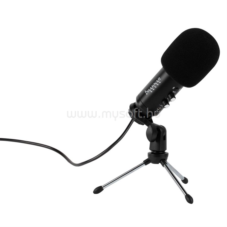 KONIX Drakkar PC Lur Evo USB streaming mikrofon tripod állvánnyal (fekete)