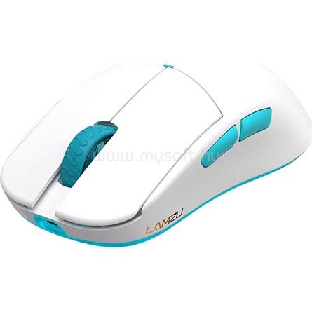 LAMZU Atlantis mini PRO optikai USB / vezeték nélküli gamer egér (fehér)