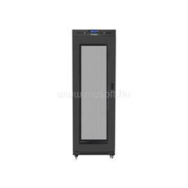 LANBERG 19" szabadon álló rack szekrény 37U/600X800 perforált ajtó, lapraszerelt, LCD kijelző, fekete V2 FF01-6837-23BL small