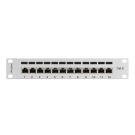 LANBERG Patch panel 12 port 1U 10" CAT.6 árnyékolt, szürke PPF6-9012-S small