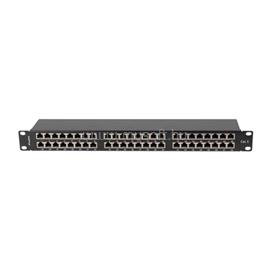 LANBERG Patch panel 48 port 1U 19" CAT.5e FTP, árnyékolt, fekete PPS5-1048-B small