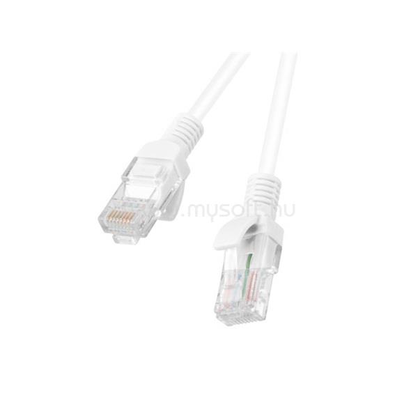 LANBERG PCU6-10CC-0200-W Cat6 U/UTP PVC 2m réz bevonatú alumínium fehér patch kábel