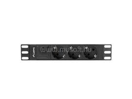 LANBERG PDU-03F-0200-BK (PDU) 10" 1U 16A 3x 230v Schucko 2m fekete PDU-03F-0200-BK small