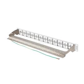 LANBERG Üres patch panel 48 port 1U 19" FTP, árnyékolt, tehermentesítővel, szürke PPKS-1248-S small