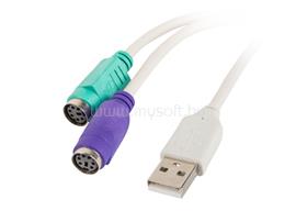 LANBERG USB-A(M) 2.0->2X PS/2 ADAPTER FEHÉR AD-0025-W small