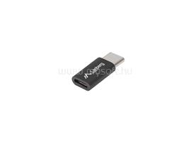 LANBERG USB-C(M) 2.0->USB MICRO(F) ADAPTER FEKETE AD-UC-UM-02 small