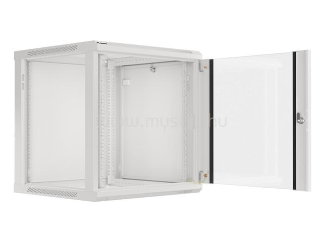LANBERG WF01-6612-10S lapra szerelt szürke fali rack szekrény 19inch 12U/600x600mm