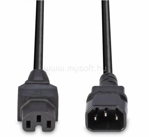 LINDY 2m IEC C14 to IEC C15 Extension Cable