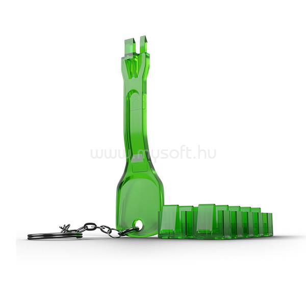 LINDY RJ45 Port Locks GREEN, 10x + 1 Key