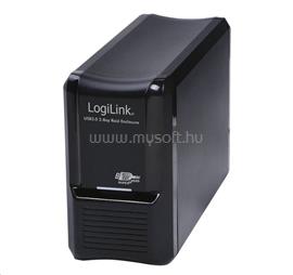 LOGILINK 2x3.5" külső raid ház USB SATA  (fekete) LOGILINK_UA0154A small
