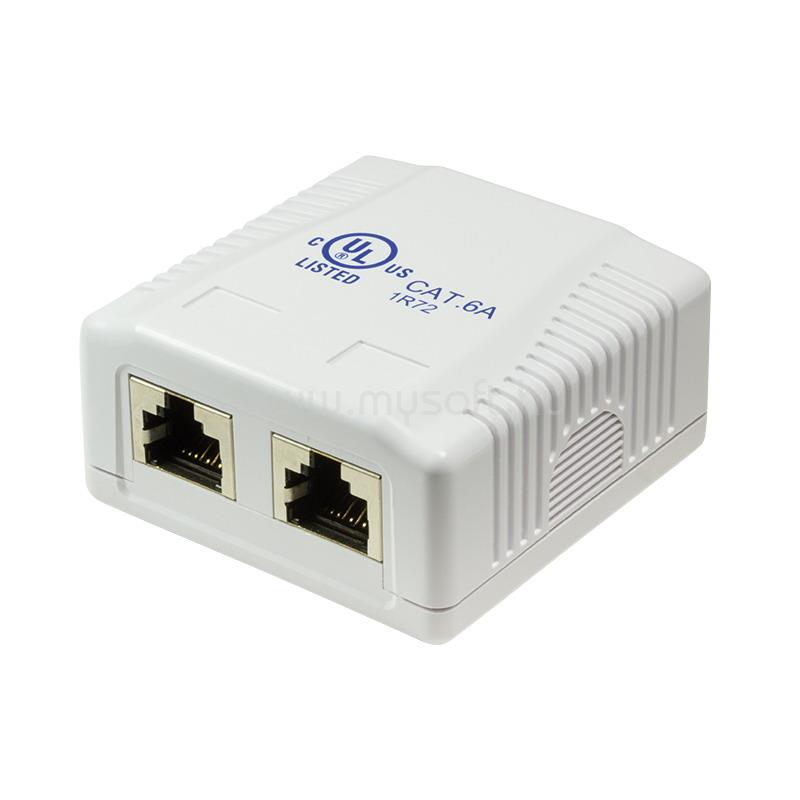 LOGILINK Cat.6A aljzat 2 x RJ45, fehér