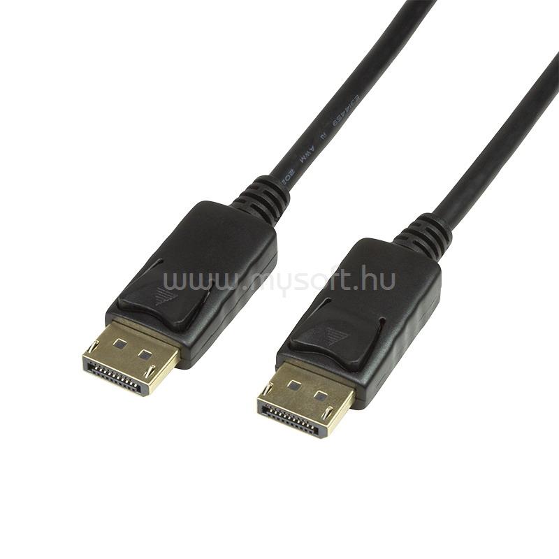 LOGILINK DisplayPort kábel, DP/M-DP/M, 4K/60 Hz, fekete, 5 m