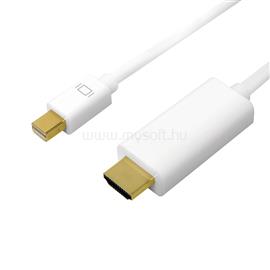 LOGILINK DisplayPort kábel, mDP/M-HDMI-A/M, 4K/30 Hz, fehér, 2 m LOGILINK_CV0123 small
