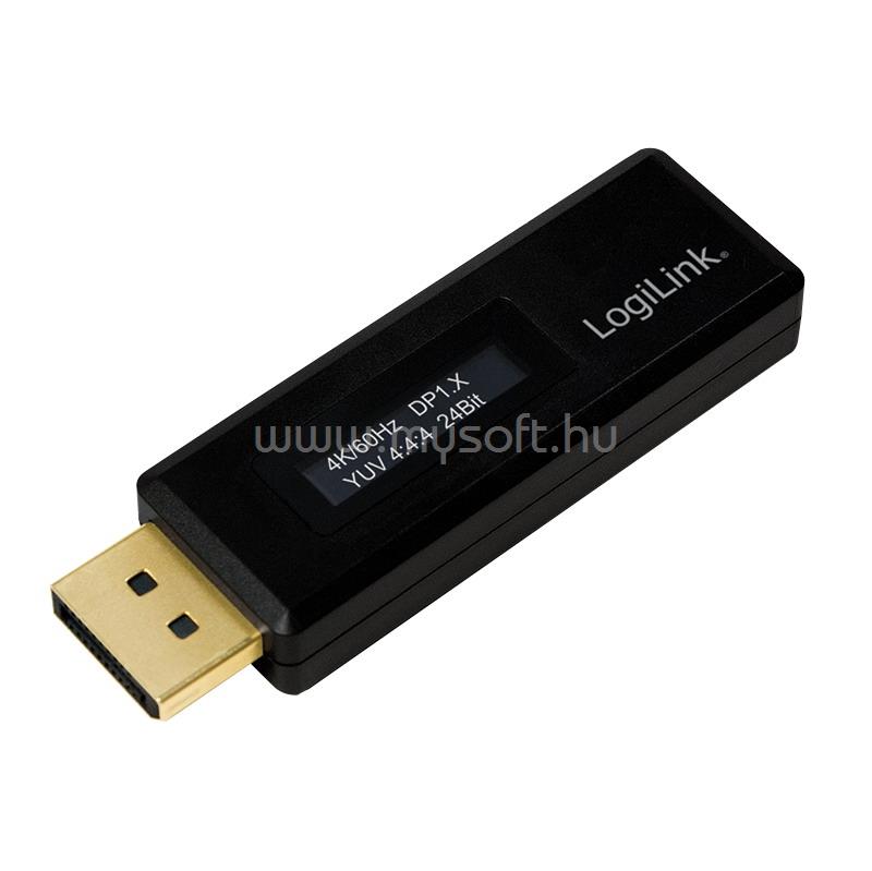 LOGILINK DisplayPort teszter EDID információkhoz hosszabbító kábellel