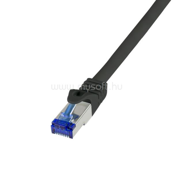 LOGILINK Patch kábel Ultraflex, Cat.6A, S/FTP, fekete, 1 m