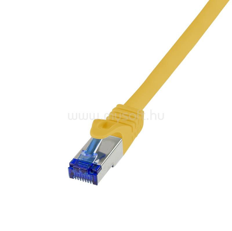 LOGILINK Patch kábel Ultraflex, Cat.6A, S/FTP, sárga, 0,5 m