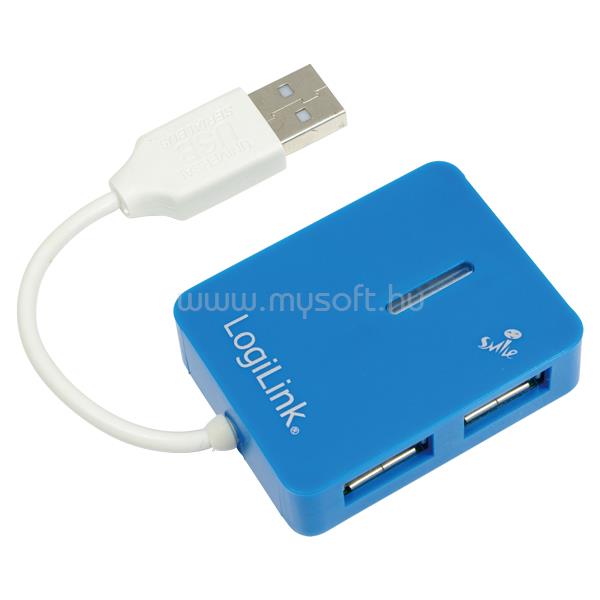 LOGILINK Smile USB 2.0 4 portos hub (kék)