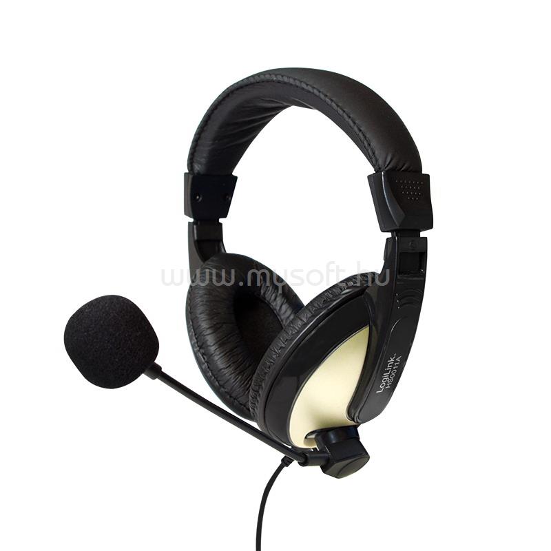 LOGILINK Sztereó vezetékes headset 2x 3,5 mm-es fejhallgató-csatlakozó, nagy kényelem
