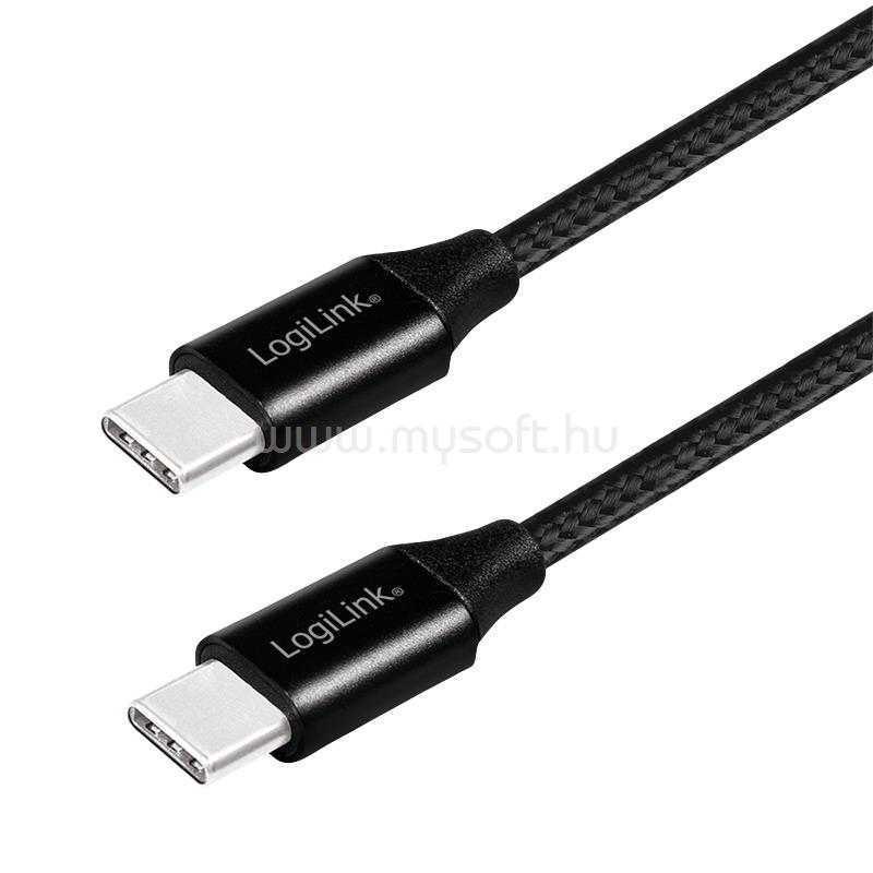 LOGILINK USB 2.0 kábel, USB-A/M - Micro-USB/M, szövet, fém, 1 m