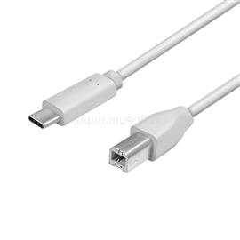 LOGILINK USB 2.0 Type-C kábel, C/M - USB-B/M, szürke, 1 m LOGILINK_CU0160 small
