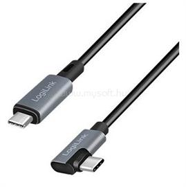 LOGILINK USB 2.0 Type-C kábel, C/M 90 fok - USB-C/M, E-jel, PD, fekete, 3 m LOGILINK_CU0184 small