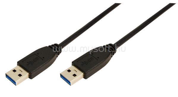 LOGILINK USB 3.0 kábel A típus>A típus fekete 1m