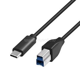 LOGILINK USB 3.2 Gen1 Type-C kábel, C/M-USB-B/M, fekete, 1 m LOGILINK_CU0162 small