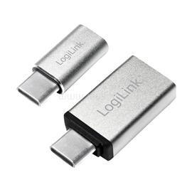 LOGILINK USB-C adapterkészlet, C/M - USB-A/F + C/M - Micro-USB/F, ezüst LOGILINK_AU0040 small