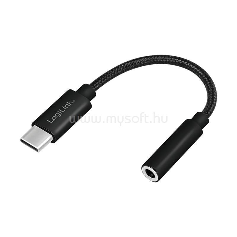 LOGILINK USB Type-C kábel 3,5 mm-es audio jack adapterhez, 13 cm