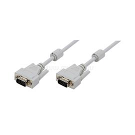 LOGILINK VGA kábel, HD15/M - HD15/M, 1080p, 2x ferrit, szürke, 5 m LOGILINK_CV0027 small