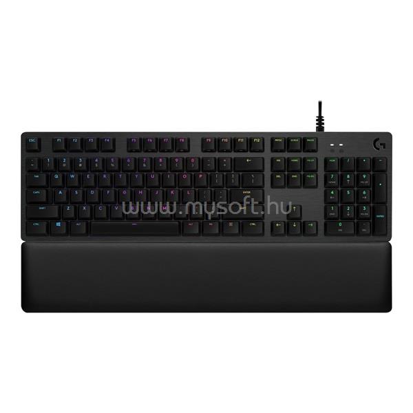 LOGITECH G513 Lightsync RGB mechanikus Gaming vezetékes billentyűzet USB US (fekete)