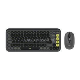 LOGITECH POP Icon Combo vezeték nélküli billentyűzet + egér angol lokalizáció (grafitszürke/zöld) 920-013140 small