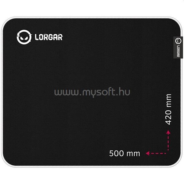 LORGAR Legacer 755 500x420x3mm fekete/lila egérpad